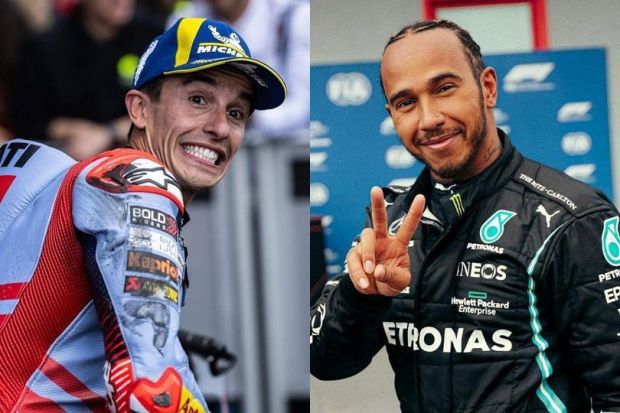 Lewis Hamilton Tak Sabar Lihat Marc Marquez Beraksi